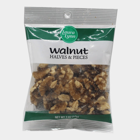 2 Bags Laura Lynn Baking Walnuts Halves & Pieces, 2 oz