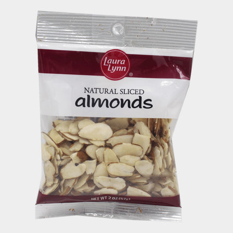 2 Bags Laura Lynn Baking Almonds Natural Sliced, 2 oz