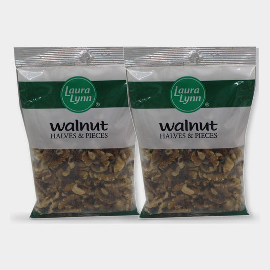 2 Bags Laura Lynn Baking Walnut Halves & Pieces, 6 oz