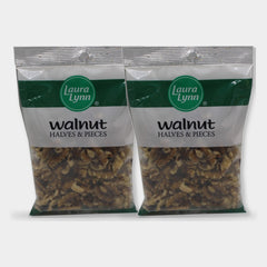 2 Bags Laura Lynn Baking Walnut Halves & Pieces, 6 oz