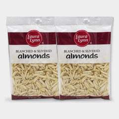 2 Bags Laura Lynn Baking Almonds Blanched Slivered, 6 oz