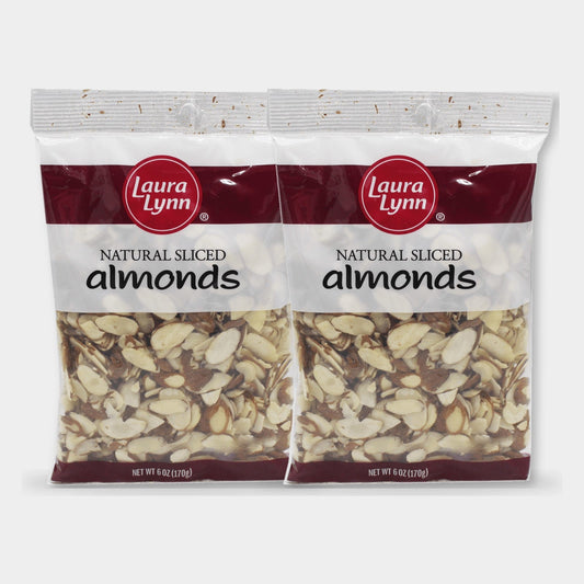 2 Bags Laura Lynn Baking Almonds Natural Sliced, 6 oz