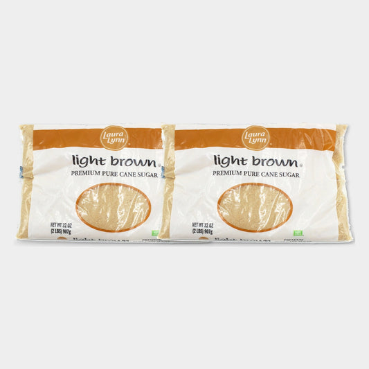 2 Bags Laura Lynn Light Brown Sugar, 32 oz