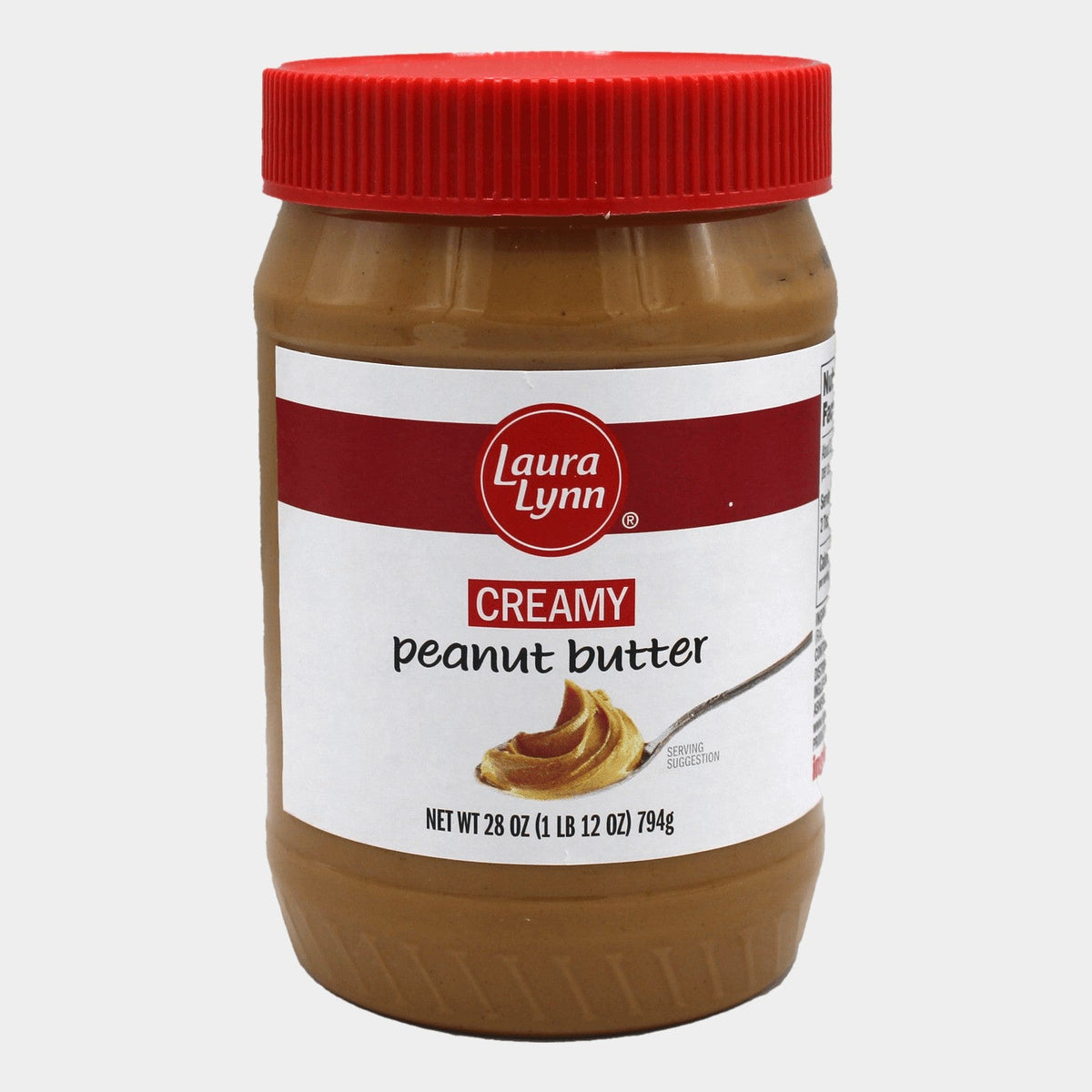 2 Jars Laura Lynn Creamy Peanut Butter, 28 oz