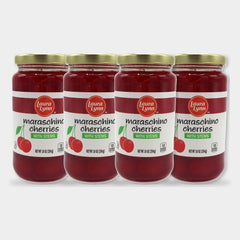 4 Cans Laura Lynn Cherries with Stems, 10 oz