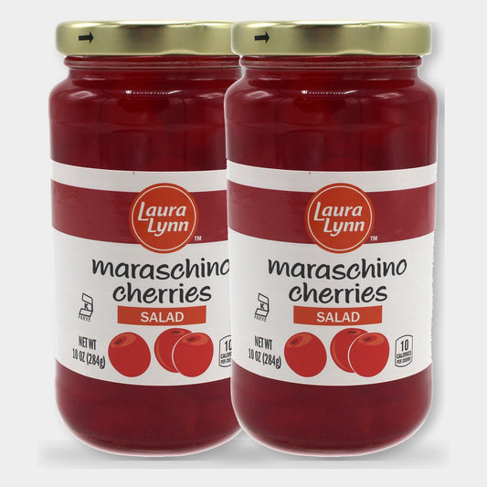 2 Jars Laura Lynn Maraschino Salad Cherry, 10 oz