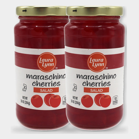 2 Jars Laura Lynn Maraschino Salad Cherry, 10 oz