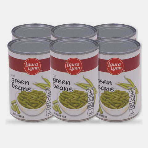 6 Cans Laura Lynn Cut Green Beans, 14.5 oz