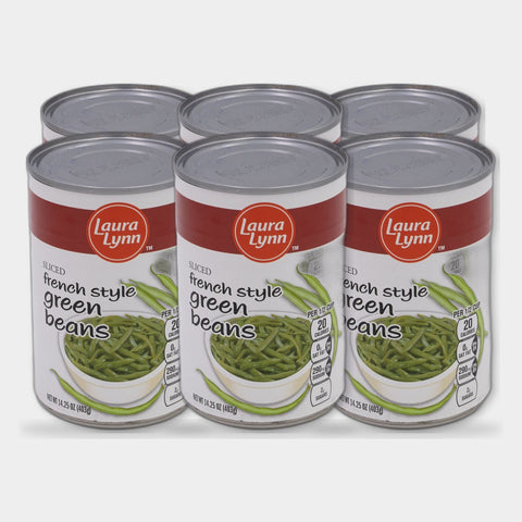 6 Cans Laura Lynn French Style Green Beans, 14.25 oz