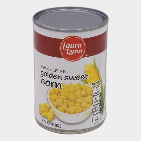 6 Cans Laura Lynn Whole Kernel Corn, 15.25 oz