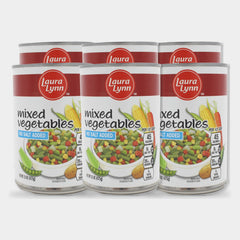 6 Cans Laura Lynn No Salt Mixed Vegetables, 15 oz