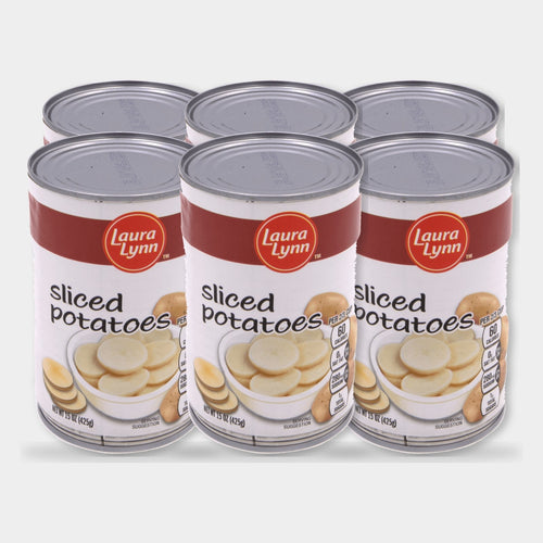 6 Cans Laura Lynn Sliced Potatoes, 15 oz