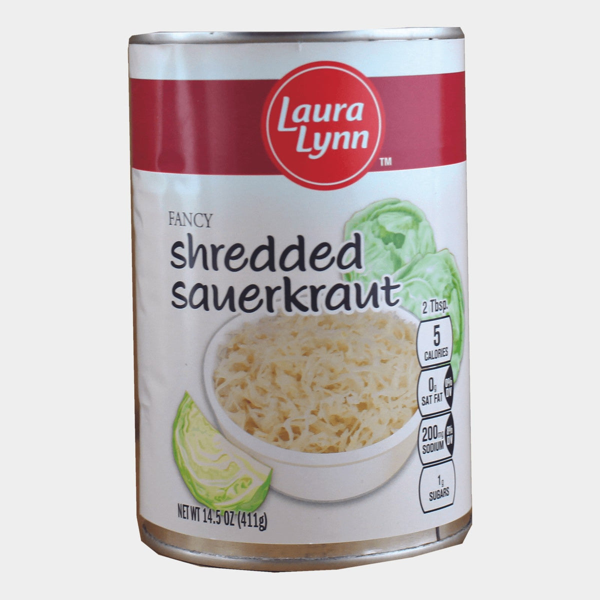 6 Cans Laura Lynn Shredded Sauerkraut, 14.5 oz