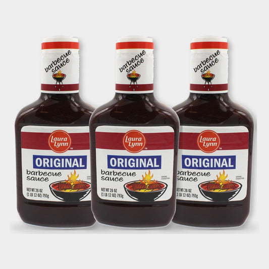 3 Bottles Laura Lynn Regular Bbq Sauce, 28 oz