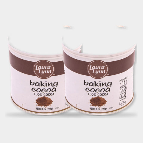 2 Containers Laura Lynn Baking Cocoa, 8 oz