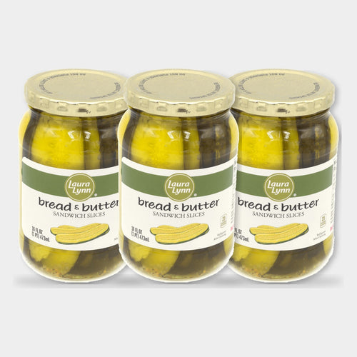 3 Jars Laura Lynn Bread & Butter Sandwich Slices, 16 oz