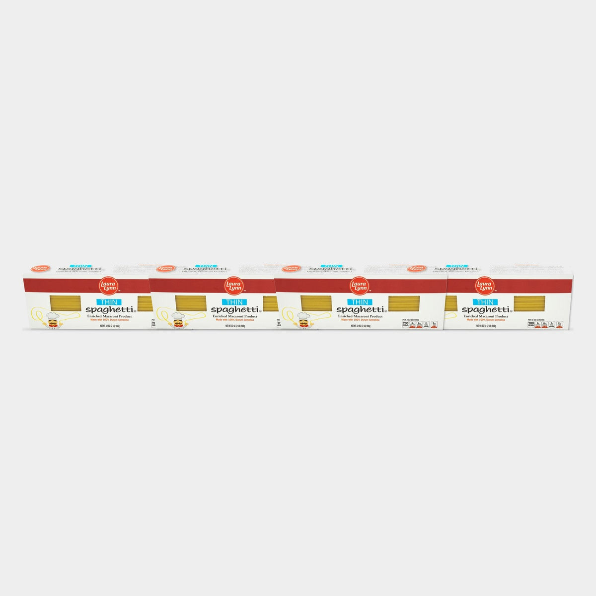 4 Bags Laura Lynn Thin Spaghetti Pasta, 32 oz
