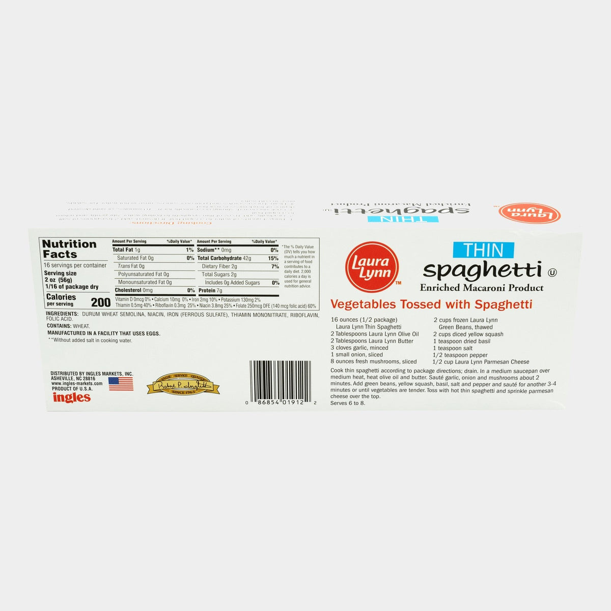 4 Bags Laura Lynn Thin Spaghetti Pasta, 32 oz
