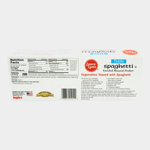 4 Bags Laura Lynn Thin Spaghetti Pasta, 32 oz