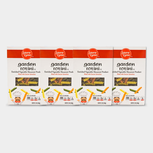 4 Bags Laura Lynn Garden Rotini Pasta, 12 oz