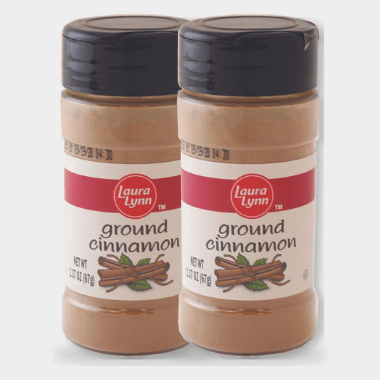 2 Jars Laura Lynn Ground Cinnamon, 2.37 oz