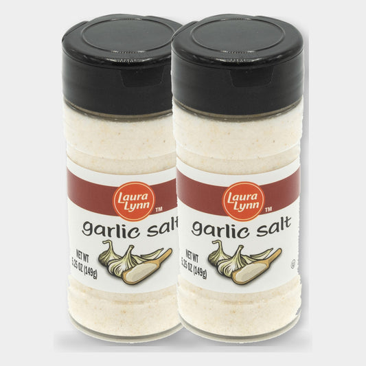 2 Jars Laura Lynn Garlic Salt, 5.25 oz