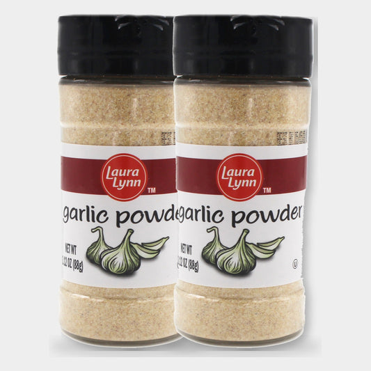2 Jars Laura Lynn Garlic Powder, 3.12 oz