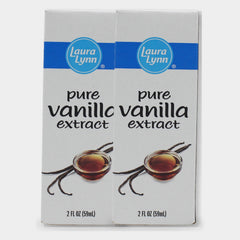 2 Jars Laura Lynn Pure Vanilla Extract, 2 oz