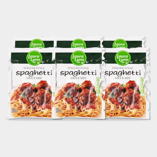 6 Packets Laura Lynn Italian Style Spaghetti Sauce Seasoning Mix, 1.5 oz