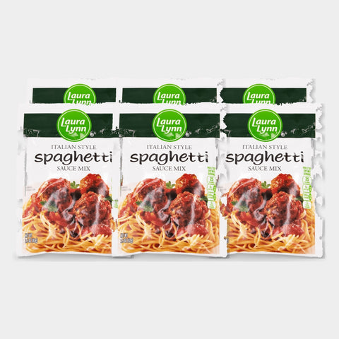 6 Packets Laura Lynn Italian Style Spaghetti Sauce Seasoning Mix, 1.5 oz