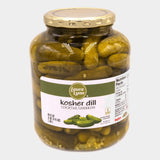 3 Jars Laura Lynn Kosher Dill Cocktail Gherkins, 46 oz