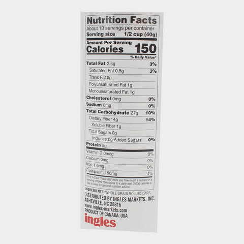 2 Canisters Laura Lynn Old Fashioned Oats, 18 oz