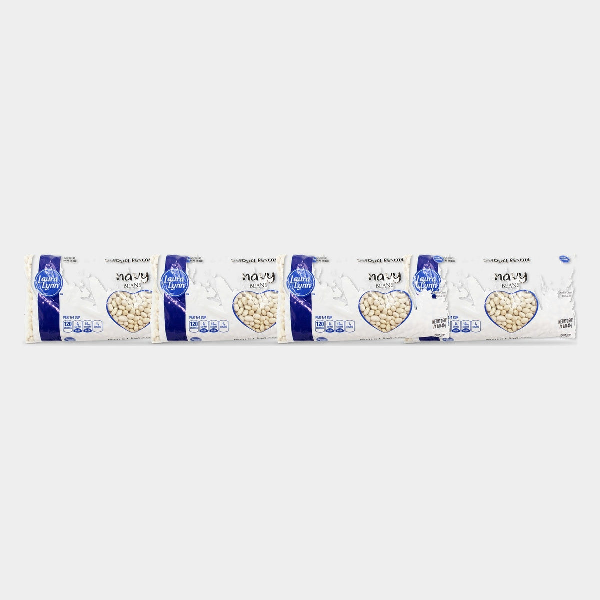 4 Bags Laura Lynn Dry Navy Beans, 1 lb