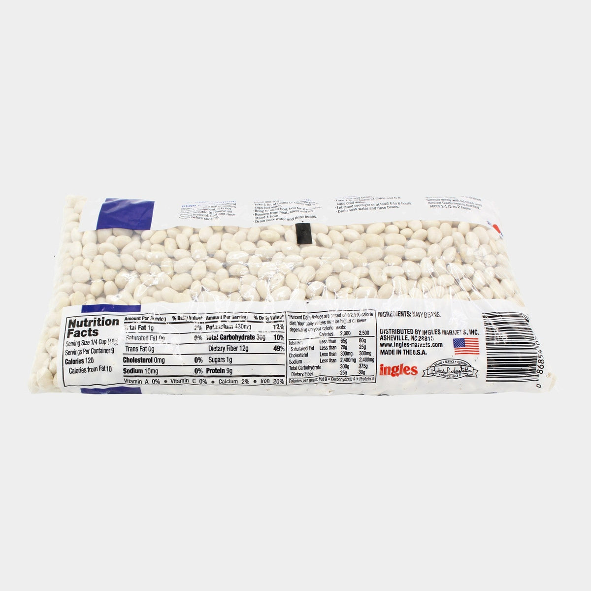4 Bags Laura Lynn Dry Navy Beans, 1 lb