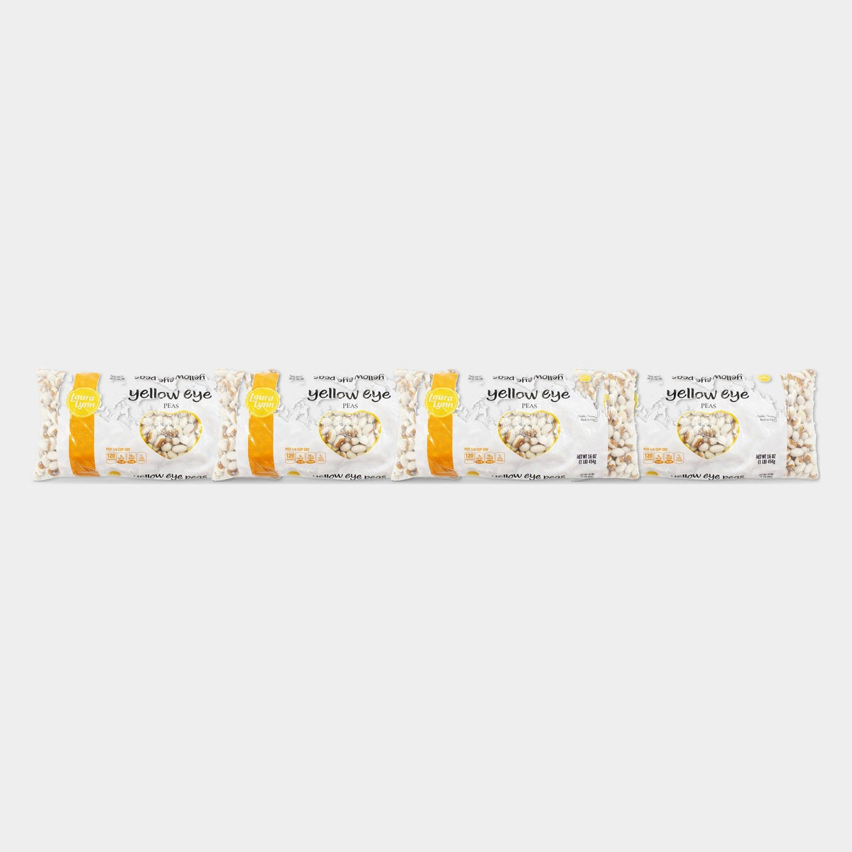 4 Bags Laura Lynn Dry Yelloweye Peas, 1 lb