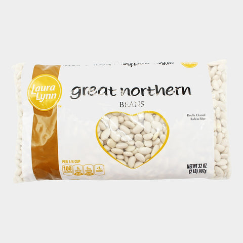 4 Bags Laura Lynn Dry Great Northern Beans, 2 lb