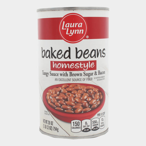 4 Cans Laura Lynn Baked Beans Homestyle, 28 oz