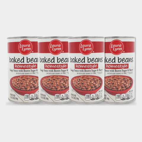 4 Cans Laura Lynn Baked Beans Homestyle, 28 oz