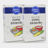 2 Boxes Laura Lynn Corn Starch 100% Pure, 16 oz