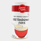 2 Canisters Laura Lynn Old Fashioned Oatmeal, 42 oz