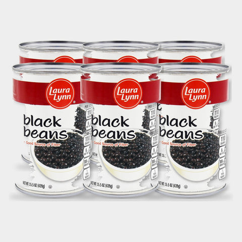 6 Cans Laura Lynn Black Beans, 14.5 oz
