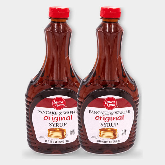 2 Bottles Laura Lynn Pancake & Waffle Syrup, 36 oz