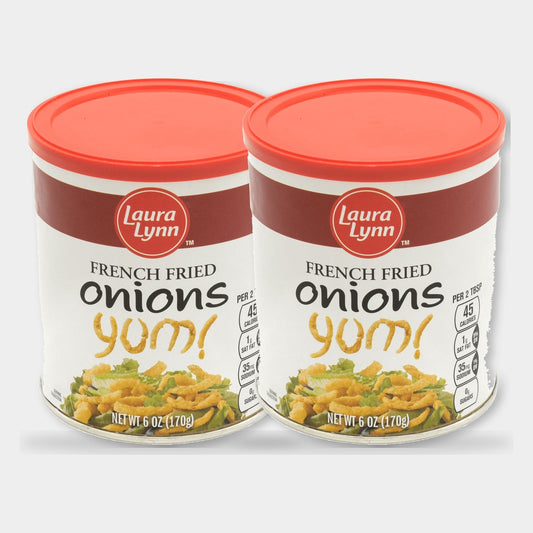 2 Containers Laura Lynn French Fried Onions, 6 oz