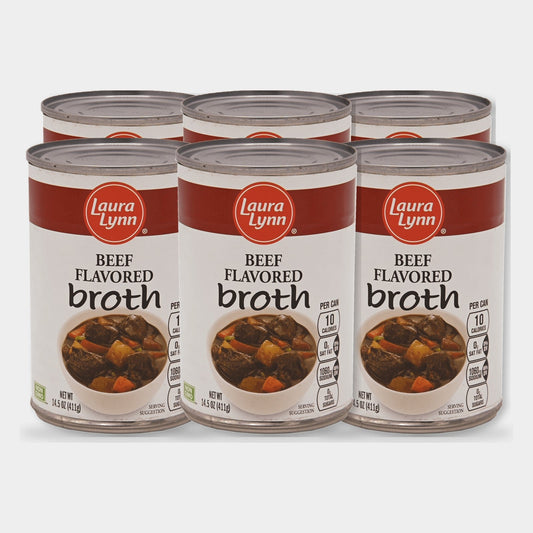 6 Cans Laura Lynn Beef Broth, 14.5 oz