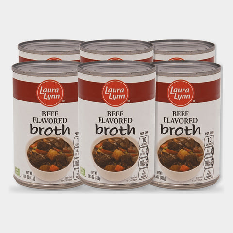 6 Cans Laura Lynn Beef Broth, 14.5 oz