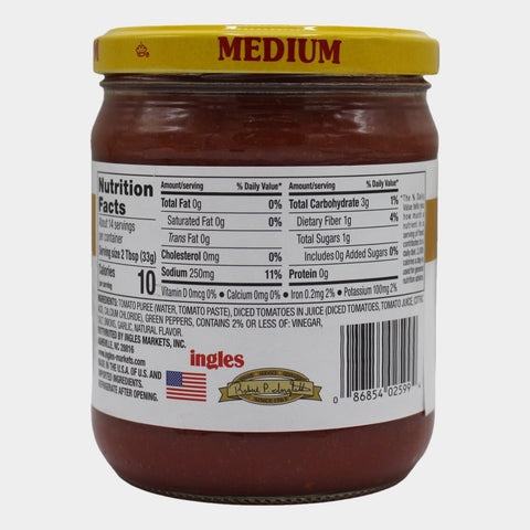 3 Jars Laura Lynn Square Jar Medium Salsa, 16 oz