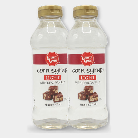 2 Bottles Laura Lynn Light Corn Syrup, 16 oz