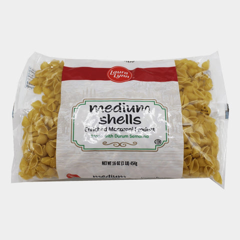 4 Boxes Laura Lynn Medium Shells, 16 oz