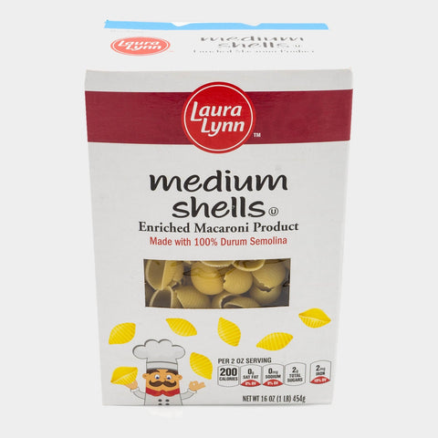 4 Boxes Laura Lynn Medium Shells, 16 oz