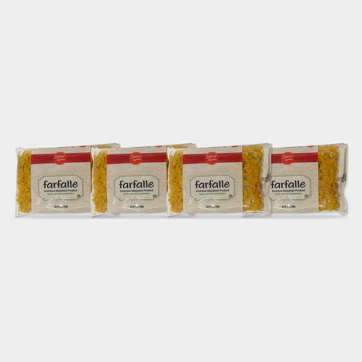 4 Bags Laura Lynn Bowties Pasta, 12 oz